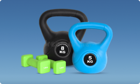 Dumbbells and Kettlebells